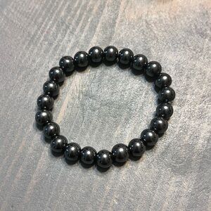 3/$15 Hand Crafted Hematite Beaded Bracelet